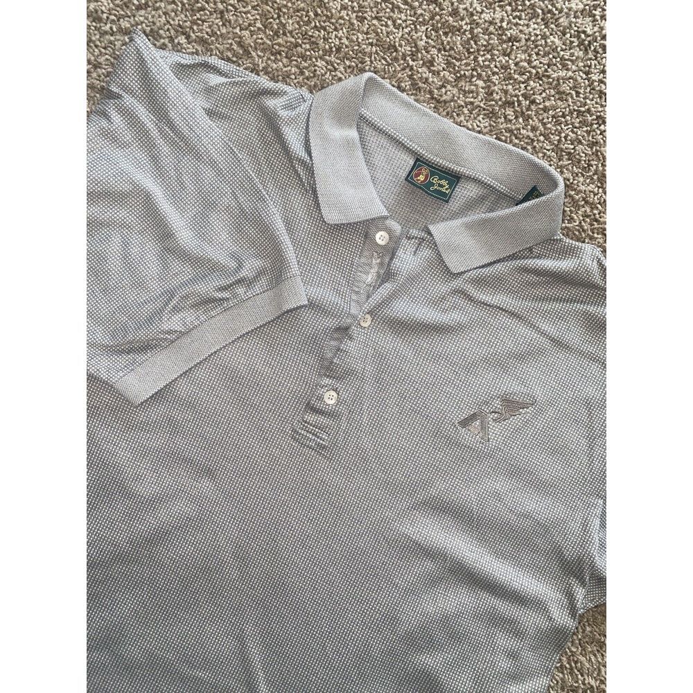 Bobby Jones Vintage Polo Shirt Mens Size Large  Made in Italy w/ Golfer Graphics